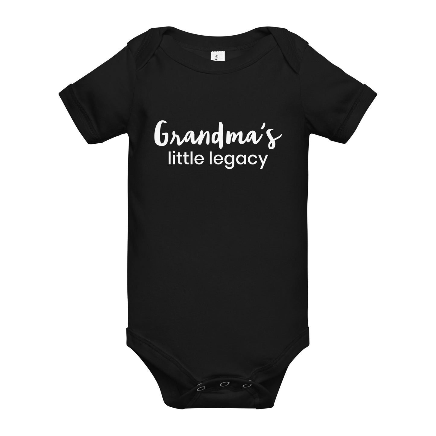 Grandma's Little Legacy Baby Short Sleeve Bodysuit - White