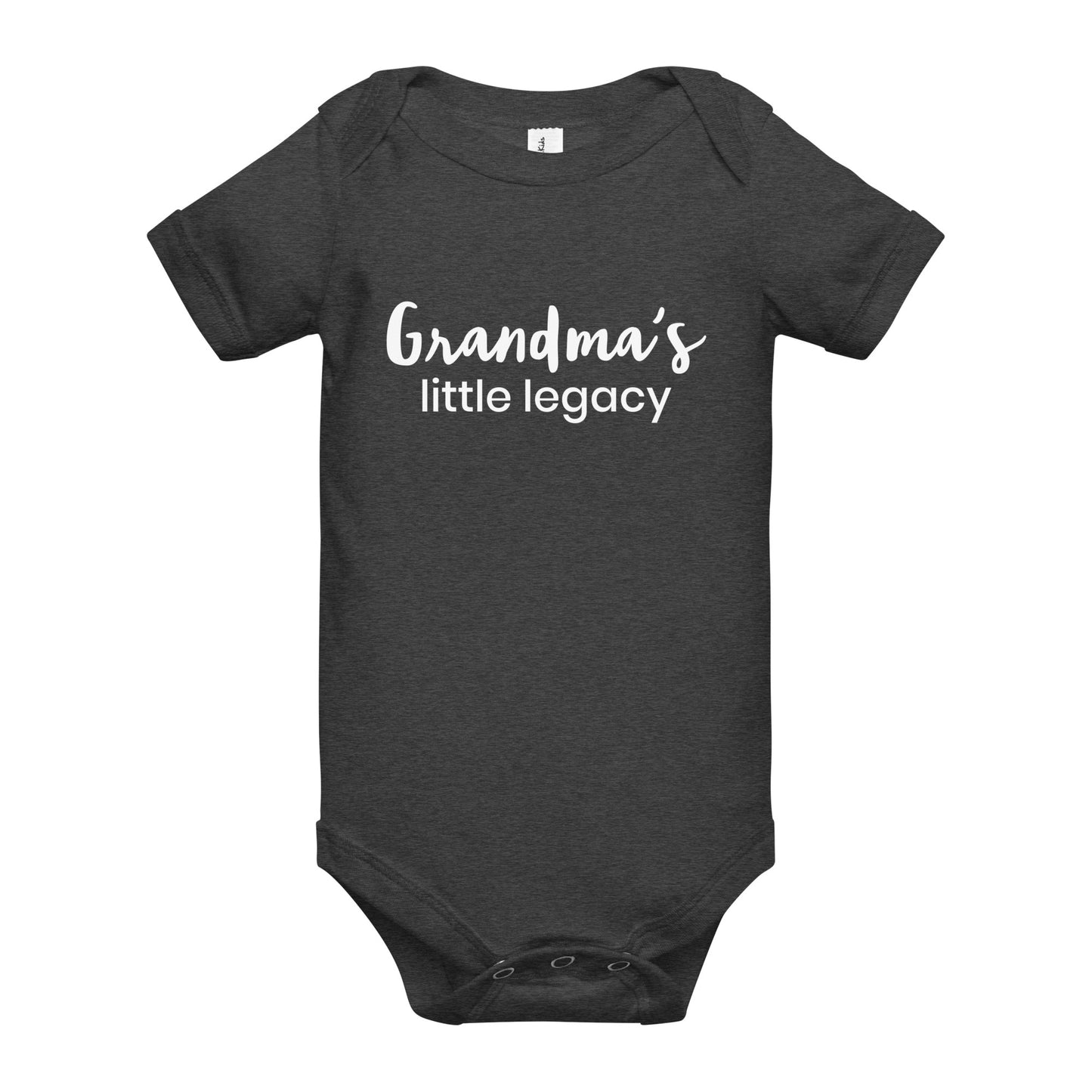Grandma's Little Legacy Baby Short Sleeve Bodysuit - White