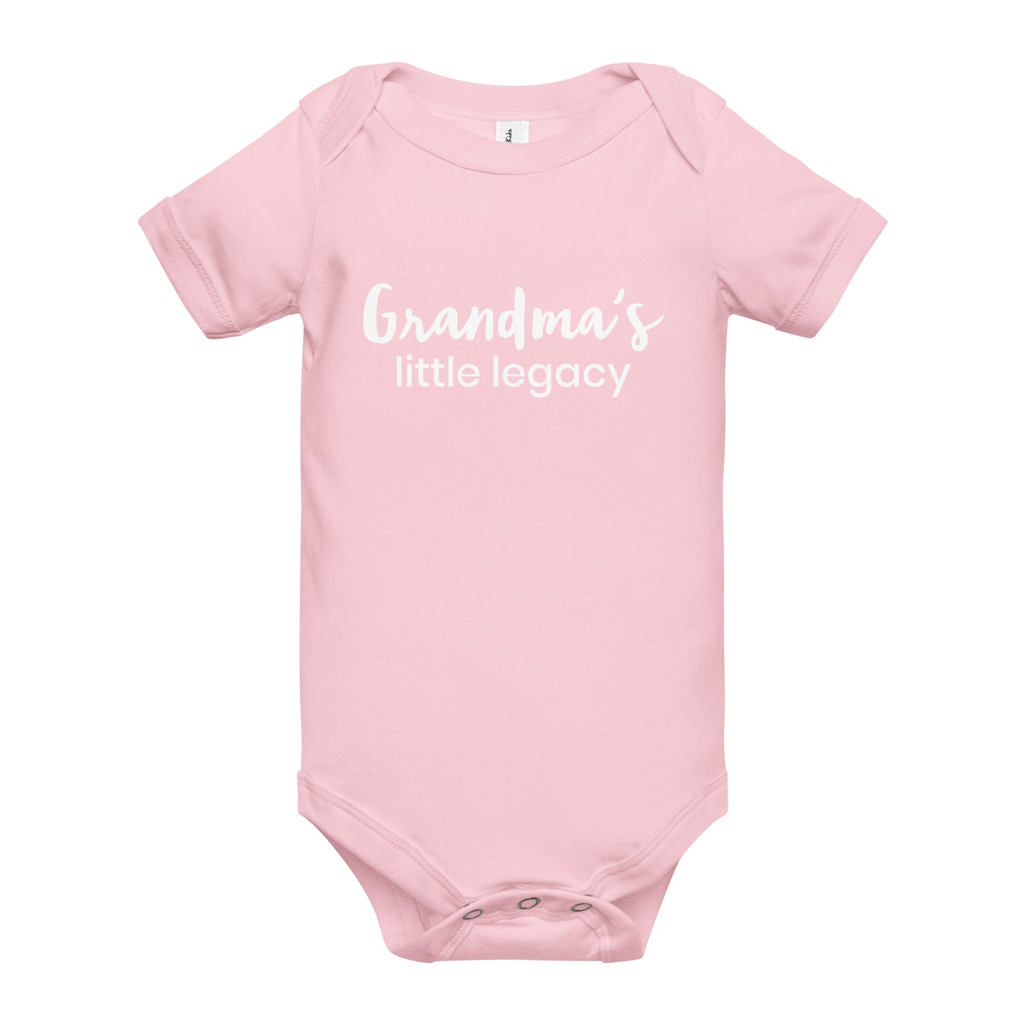 Grandma's Little Legacy Baby Short Sleeve Bodysuit - White